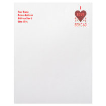 I Love Being 60 Letterhead Template