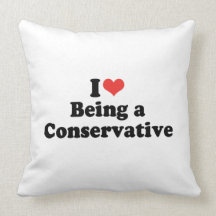 I LOVE BEING A CONSERVATIVE - .png Pillows