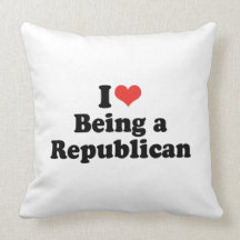 I LOVE BEING A REPUBLICAN - .png Throw Pillows