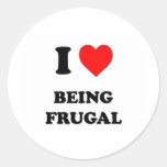 I Love Being Frugal Stickers