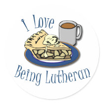 I Love being Lutheran! stickers