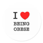 I Love Being Obese stickers