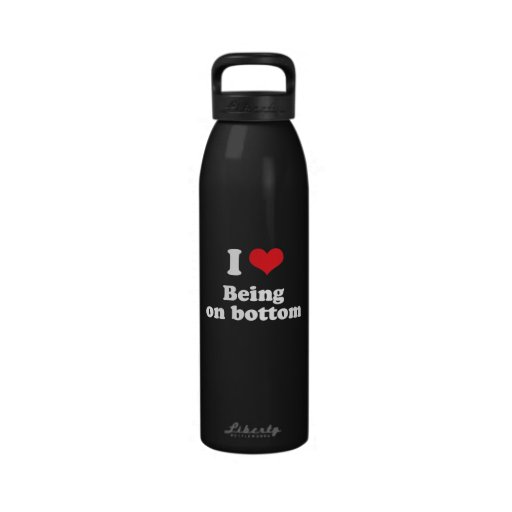 I LOVE BEING ON BOTTOM - .png Drinking Bottles