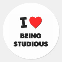 I love Being Studious Stickers