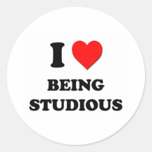 I love Being Studious Stickers
