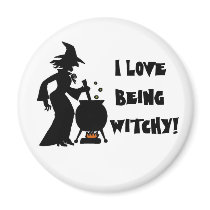 I Love Being Witchy! magnets