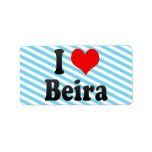 I Love Beira, Mozambique Address Label