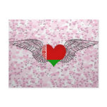I Love Belarus -wings Post Card