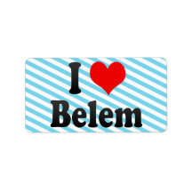 I Love Belem, Brazil Custom Address Labels