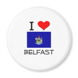 I Love Belfast Maine Fridge Magnets