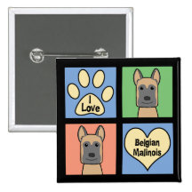 I love Belgian Malinois Pin