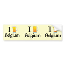 I Love Belgium Bumper Sticker