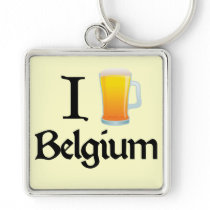 I Love Belgium Keychain