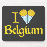 I Love Belgium Mouse Pads