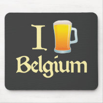 I Love Belgium Mouse Mat