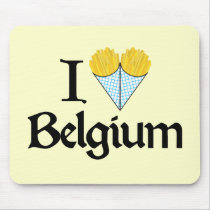 I Love Belgium Mouse Mats