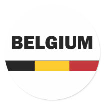 I Love Belgium Round Sticker