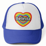I love Belinda: rainbow heart Trucker Hat