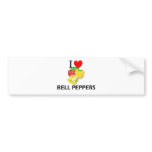 I Love Bell Peppers Bumper Stickers
