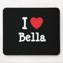 I love Bella heart T-Shirt mousepads