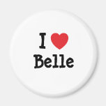 I love Belle heart T-Shirt Fridge Magnets