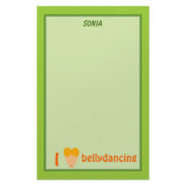 I Love Bellydancing Dancer Torso (I Heart) Stationery Design