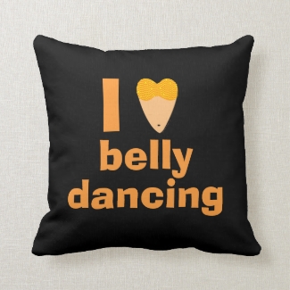 I Love Bellydancing Heart Torso Fun Custom Pillow