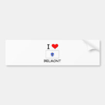 I Love Belmont Massachusetts Bumper Stickers