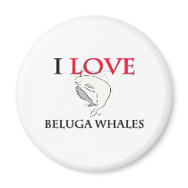 I Love Beluga Whales magnets