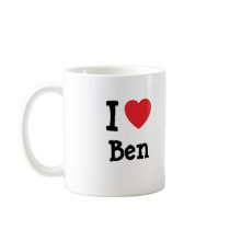 I love Ben heart custom personalized mugs