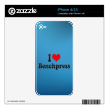 I love Benchpress Decal For iPhone 4S