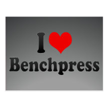 I love Benchpress Postcard