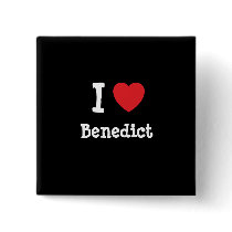 I love Benedict heart custom personalized buttons
