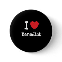 I love Benedict heart custom personalized buttons