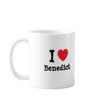 I love Benedict heart custom personalized mugs
