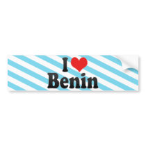 I Love Benin Bumper Sticker