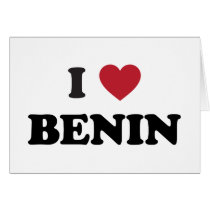 I Love Benin Greeting Card