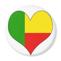 I Love Benin Fridge Magnet