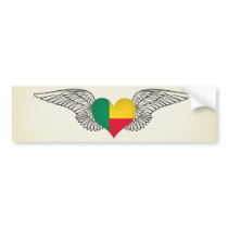 I Love Benin -wings Bumper Stickers