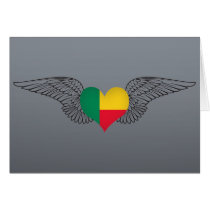 I Love Benin -wings Greeting Cards