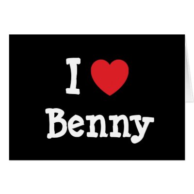 I love Benny heart custom personalized Cards from Zazzle.