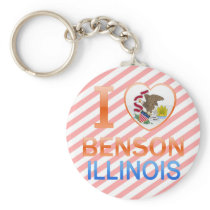 I Love Benson, IL Key Chains