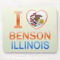 I Love Benson, IL Mousepad