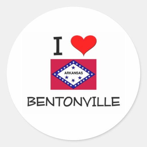 I Love BENTONVILLE Arkansas Stickers