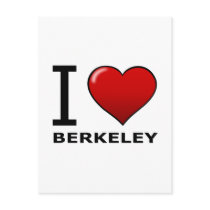 I LOVE BERKELEY,CA - CALIFORNIA POSTCARDS