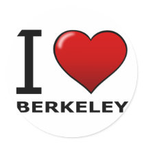 I LOVE BERKELEY,CA - CALIFORNIA STICKER