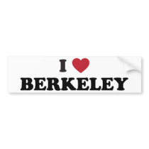 I Love Berkeley California Bumper Stickers