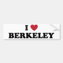 I Love Berkeley California Bumper Stickers