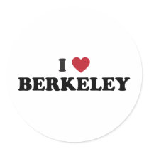 I Love Berkeley California Stickers