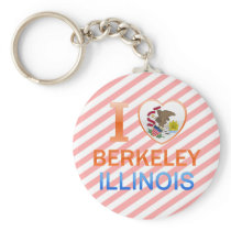 I Love Berkeley, IL Keychains